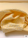 Made in Switzerland Small Circle Design Brocade - Muted Marigold / Off-White