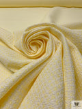 Made in Switzerland Textured Brocade - Yellow / Off-White