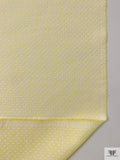 Made in Switzerland Textured Brocade - Yellow / Off-White