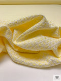 Made in Switzerland Textured Brocade - Yellow / Off-White