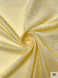 Made in Switzerland Circle Design Brocade - Yellow / White