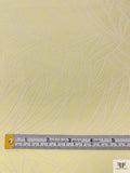 Made in Switzerland Leaf Design Brocade - Yellow / White