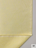 Made in Switzerland Leaf Design Brocade - Yellow / White