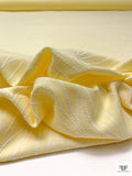 Made in Switzerland Leaf Design Brocade - Yellow / White