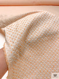 Made in Switzerland Textured Brocade - Orange / White