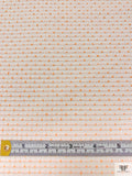 Made in Switzerland Dot Grid Brocade - Orange / White