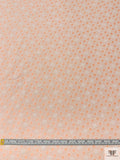 Made in Switzerland Circle Design Brocade - Coral-Orange / White