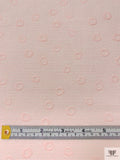 Made in Switzerland Open Circles Design Brocade - Pastel Pink / White