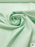 Made in Switzerland Houndstooth-Inspired Brocade - Minty Green / White