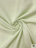 Made in Switzerland Textured Brocade - Caterpillar Green / White