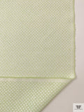 Made in Switzerland Textured Brocade - Caterpillar Green / White