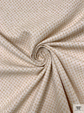 Made in Switzerland Textured Brocade - Tan / White