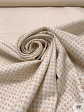 Made in Switzerland Textured Brocade - Tan / White