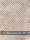 Made in Switzerland Textured Brocade - Tan / White