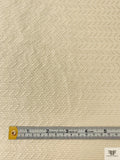 French Vertical Chevron Weave Brocade - Champagne-Gold