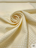 Made in Switzerland Polka Dot Brocade - Cream / White