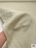 Made in Switzerland Polka Dot Brocade - Cream / White