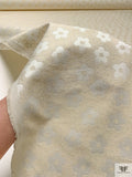 French Jovial Floral Brocade - Cream / White