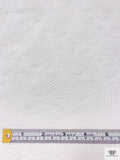 Made in Switzerland Leaf Motif Brocade - White