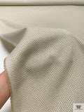 Made in Switzerland Basketweave Brocade - Ecru / Beige / Light Grey