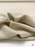 Made in Switzerland Basketweave Brocade - Ecru / Beige / Light Grey