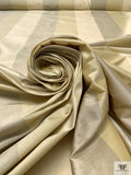 Vertical Striped Yarn-Dyed Silk Shantung - Antique Ecru