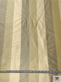 Vertical Striped Yarn-Dyed Silk Shantung - Antique Ecru