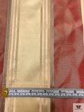 Yarn-Dyed and Satin Striped Silk Taffeta - Royal Red / Champagne Gold