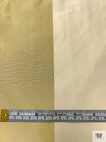 Bold Vertical Striped Yarn-Dyed Silk Taffeta - Flaxen / Champagne