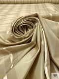 Yarn-Dyed and Satin Striped Silk Taffeta - Champagne Gold / Tan