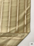 Yarn-Dyed and Satin Striped Silk Taffeta - Champagne Gold / Tan