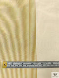 Bold Vertical Striped Yarn-Dyed Silk Taffeta - Antique Gold / Dairy Cream