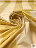 Vertical Striped Yarn-Dyed Silk Taffeta - Mustard Yellow / Cream