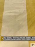 Vertical Striped Yarn-Dyed Silk Taffeta - Mustard Yellow / Cream