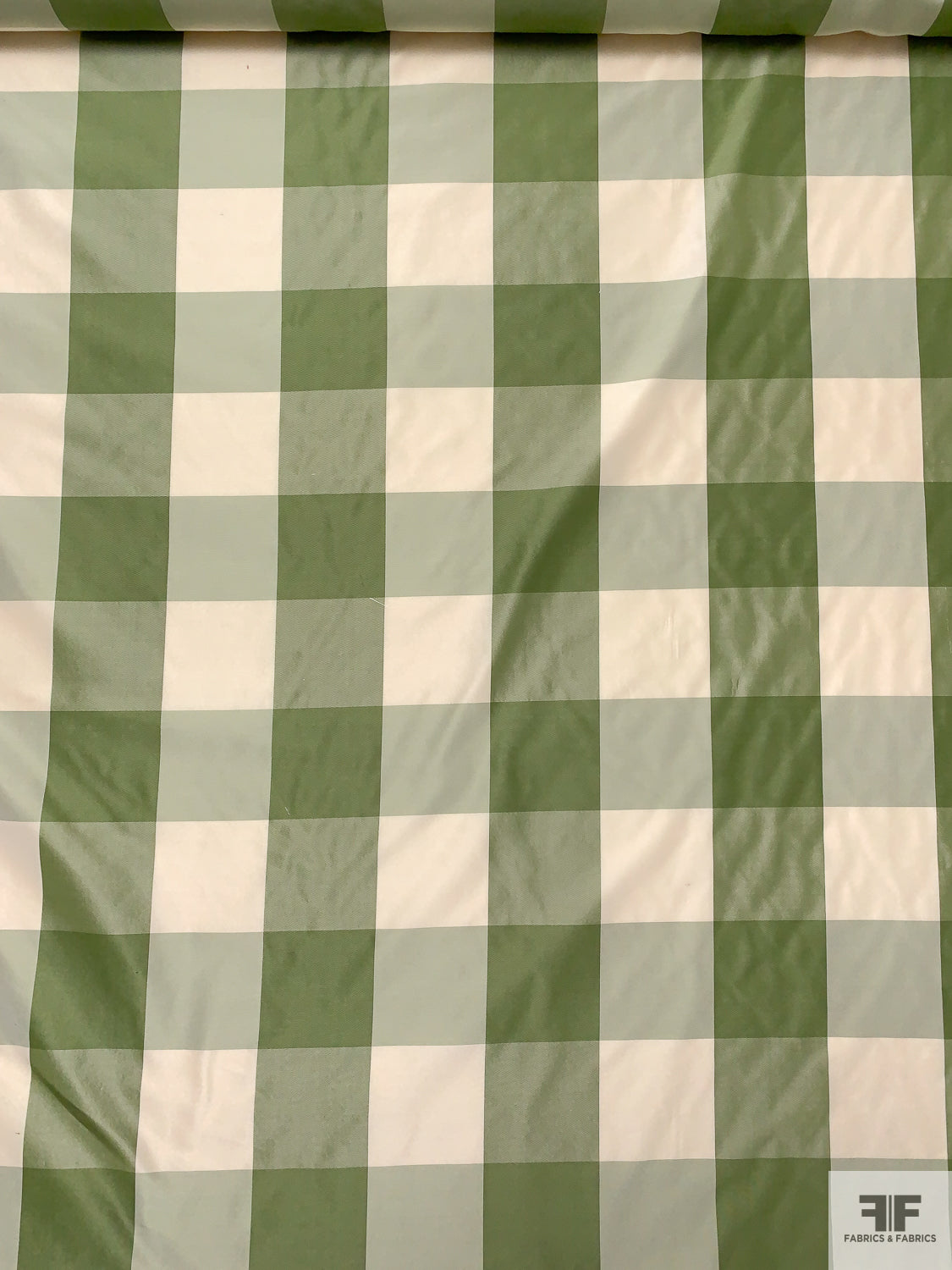 Buffalo Plaid Yarn-Dyed Silk Taffeta - Olive Green/Cream | FABRICS & FABRICS Fabrics & Fabrics Buffalo Plaid Yarn-Dyed Silk Taffeta - Olive Green/Cream | FABRICS & FABRICS Fabrics & Fabrics