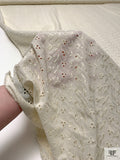 Ditsy Floral Vine Embroidered Eyelet Cotton - Cream