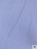 Italian Pinstripe Swiss Dot Cotton Shirting - Blue / Navy / White