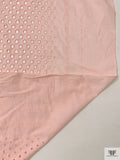 Circles Web Embroidered Eyelet Cotton - Pale Peach