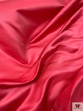 Made in Japan Solid Silk-Rayon Duchess Satin - Deep Coral Pink