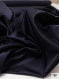 Made in Japan Solid Silk-Rayon Duchess Satin - Midnight Navy