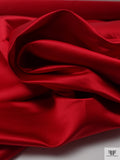 Solid Silk Duchess Satin - Deep Red