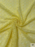 Star Lattice Guipure Lace - Pastel Lemon Yellow