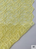 Star Lattice Guipure Lace - Pastel Lemon Yellow