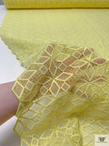 Star Lattice Guipure Lace - Pastel Lemon Yellow