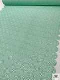 Art Deco Circle Pattern Crochet Lace - Mint