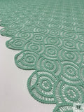 Art Deco Circle Pattern Crochet Lace - Mint