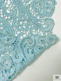 Paisley Floral Guipure Lace - Light Sky Blue