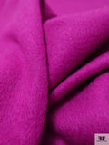 Italian Brushed Wool-Blend Coating - Fuchsia