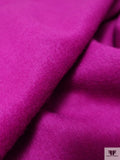 Italian Brushed Wool-Blend Coating - Fuchsia