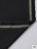 Italian Fine Solid Wool Suiting - Black